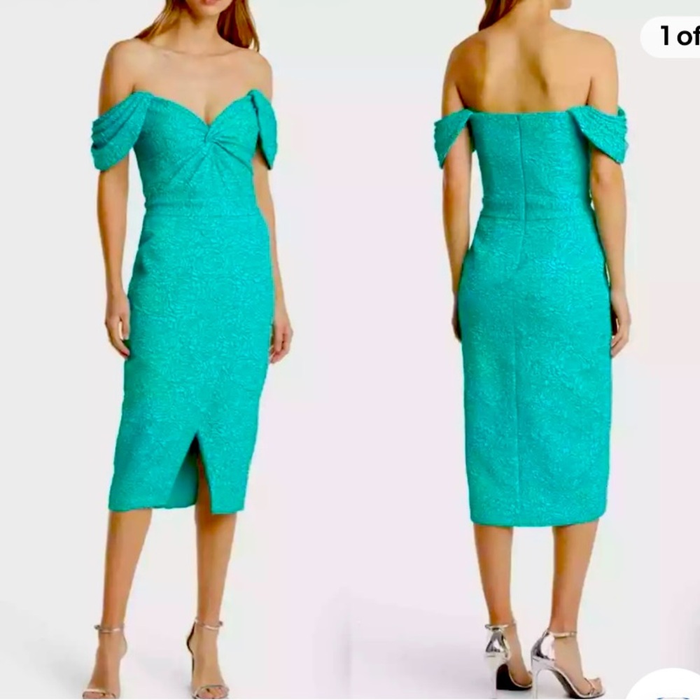 TADASHI SHOJI Aqua Midi Dress 🧜‍♀️